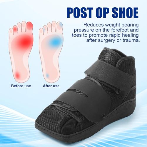 Closed Post Op Shoe, Post Op Shoes, Fracture Medical Walking Shoes for Men and Women-Post Surgery or Operation Foot Support, Broken Foot or Toe, Squared, M