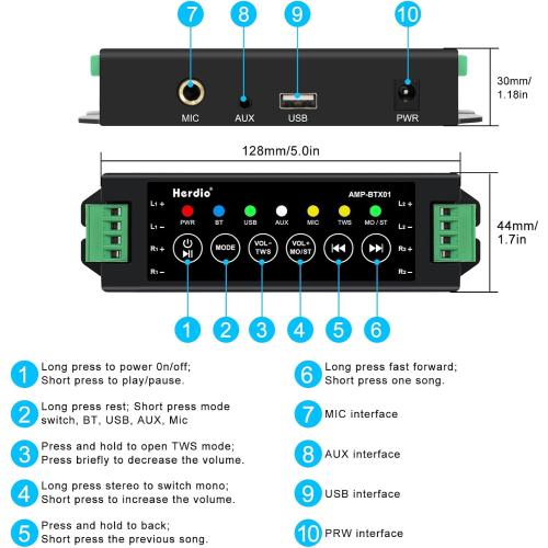 STUDIOFINIX 5.25 Inches Outdoor Bluetooth Speakers Waterproof 600 Watts Perfect for Indoor- Outdoor Patio Porch Wall Mount System (4 Speakers,White)
