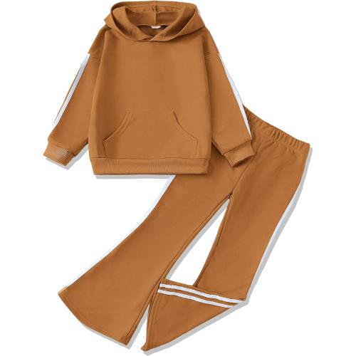 Mikrdoo Teenager Clothes Long Sleeve Hoodies Sweatshirts Teen Clothes Sweatpants Junior 2 Piece Outfits Sweatsuit Set 13y-14y