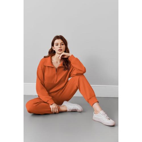 Size XL.....PINSPARK 2 Piece Sets for Women 2025 Fall Travel Outfits Long Sleeve Tracksuit Joggers Sets Half Zip Sweatsuit Matching Set