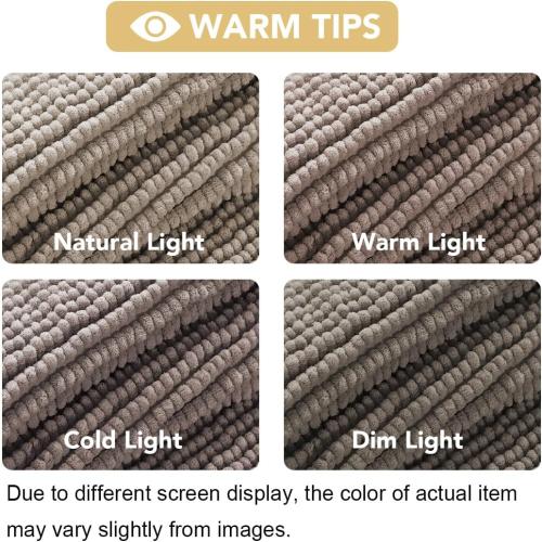 H.VERSAILTEX Plush Chenille Couch Cover for Dogs Pets Blanket for Bed Anti-Slip Soft and Durable Furniture Protector for Small Medium Large Cats Washable (52 x 82, Taupe)