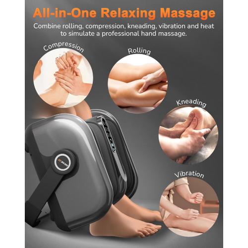 Shiatsu Foot Massager Machine with Heat : Deep Kneading Calf Massager with Vibration for Plantar Fasciitis, Neuropathy, Pain Relief, Circulation for Home and Office Use*Missing Remote*