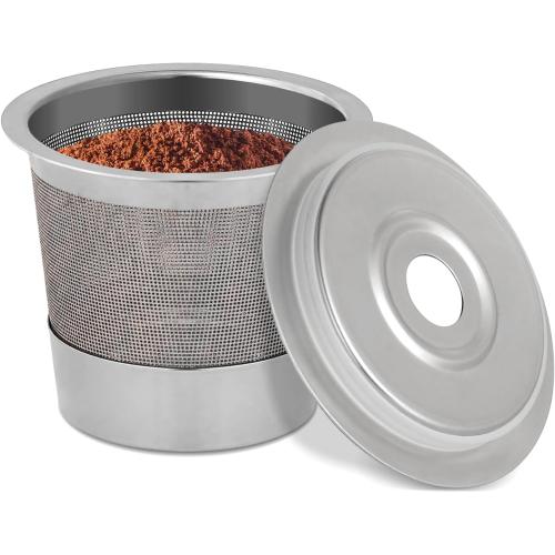 2 Pack Reusable Pods for Ninja Dual Brew Coffee Maker, Stainless Steel Reusable K Pod Permanent K Cups Filters Coffee Accessories Compatible with Ninja CFP101 & Ninja PB051 Coffee Maker