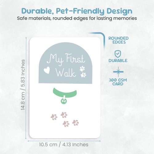 Pet Milestone Cards – Celebrate Your Pet’s Journey, Growth and Key Moments with Keepsake Cards - Perfect for Dogs, Cats, Puppies, and Kittens - Ideal as a Pet Adoption Gift, Pet Memory Book