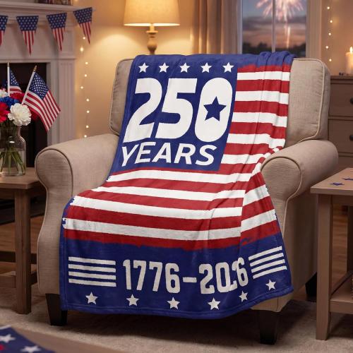 Tieshankao 4th of July Throw Blanket – American Flag Patriotic Decor for Independence Day, Veterans, Women, 250th Anniversary-Themed Gifts