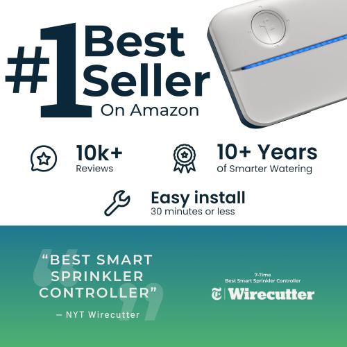 Rachio 3rd Gen: Smart 4-Zone Sprinkler Controller, App Enabled Automated Water Scheduling, Alexa Compatible, DIY Simple & Fast Install