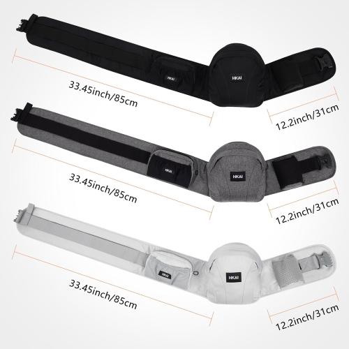 HKAI Baby Hip Carrier, Mom’s Choice Award Winner, Baby Carrier with Adjustable Waistband & Breathable Mesh, Ergonomic Carrier with Non-Slip Hip Seat Surface for Newborns & Toddlers, Light Grey