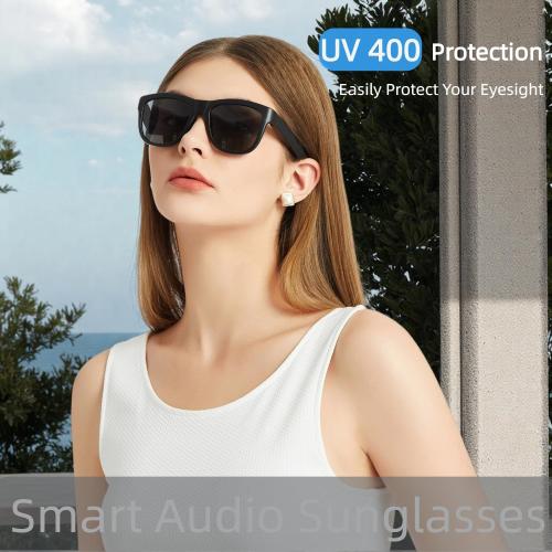 Smart Bluetooth Glasses, Smart Wireless Headphone Sunglasses for Men &Women with Built-in Speakers, Outdoor UV Protection,Touch &Voice Control, Hands-Free Calls