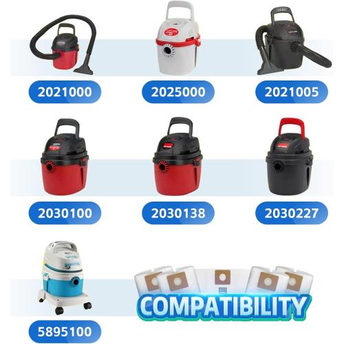 Micro Shop Vac Bags 1-1.5 Gallon by ALYYDBG, Type A - 90667 9066700 9066733 Disposable Vacuum Cleaner Collection Filter Bag 5 PCS