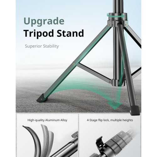 SENSYNE 62 Phone Tripod & Selfie Stick, Extendable Cell Phone Tripod Stand with Wireless Remote and Phone Holder, Compatible with iPhone Android Phone, Camera