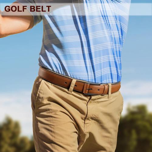 KEMISANT Men pack 2 Belt-Genuine Leather Belt for Men Dress Casual Golf Jeans 1 3/8