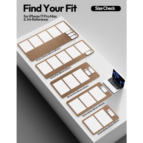 YSAGi Leather Desk Protector, Office Mat, Large Mouse Mat, Non-Slip PU Leather Blotter, Laptop Desk Pad, Waterproof Writing Pad for Office and Home (Bronze, 23.6 x 13.8)