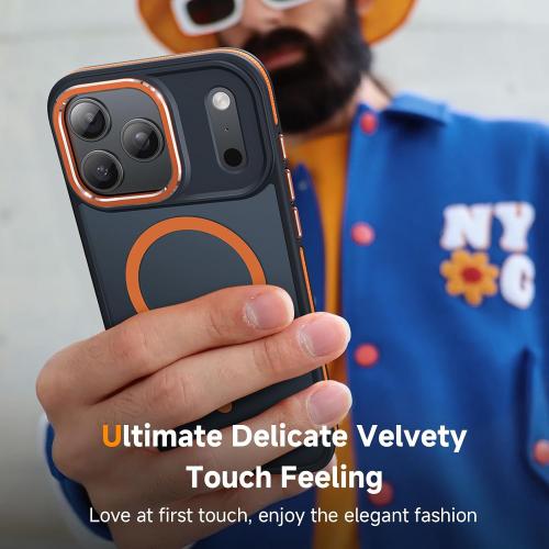 Magnetic 3 in 1 for iPhone 17 Pro Case, [Omni-Directional Protection] with 1x Screen Protector   1x Camera Cover, [Seamless Work with Magsafe] Shockproof Slim Thin Case for iPhone 17 Pro Cosmic Orange