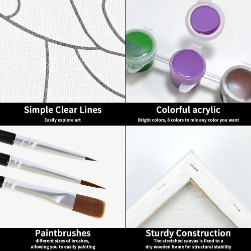 VOCHIC Date Night Painting Kit for Couples Sip and Paint Kit for Adults