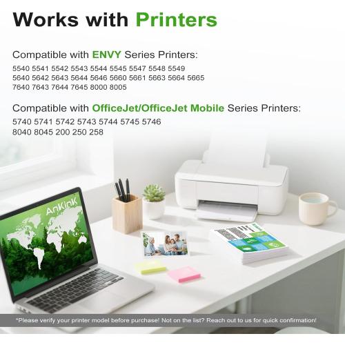 62XL Ink Cartridge Replacement for HP Ink 62 62XL HP62 Black Color Cartridges Combo Pack Work for 5540 5542 5545 5640 5642 5660 5664 5665 7640 7645 8000 200 250 5740 5742 5743 5745 8040 Printers