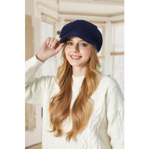 Sumolux Women Beret Newsboy Hat French Wool Cap Classic Autumn Spring Winter