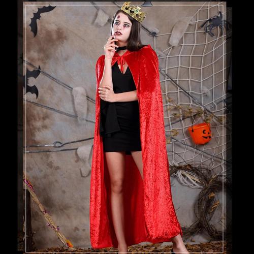 XL Halloween Hooded Cloak Full Length Velvet Cape with Hood for Halloween Cosplay Costume,59 inch