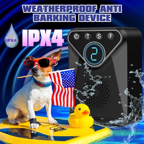 Meteralla 1500 mAh Rechargeable Anti Barking Device for Dogs Indoor and Outdoor, 9 Modes Dog Training & Behavior Aids Up to 50 Ft Range, Dog Barking Control Devices Safe for Humans, Dogs