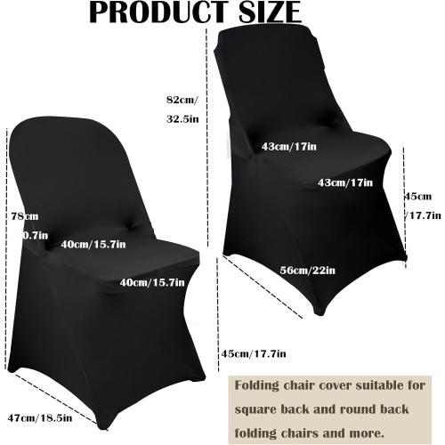 Stretch Spandex Folding Waterproof Chair Covers,Universal Fitted Chair Cover Protector for Wedding Party Banquet Holidays Celebration Decoratio