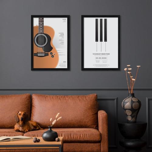 BLACK FRAME DOAI ART 24x36 Poster Frame Black 2 Pack, Poster Frames 24 x 36 inches or 24x36 Picture Frames with HD Plexiglass for Horizontal or Vertical Wall Mounting, Durable Scratch-proof Safe and Artistic