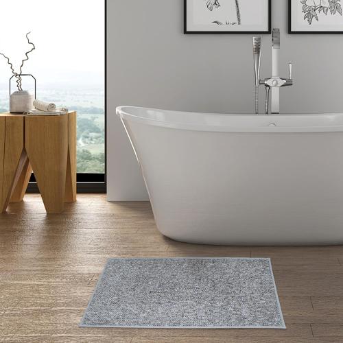 Yancorp Front Door Mat Indoor Entrance for Inside Entry 17 x 29.5 Non-Slip Welcome Mat Rubber Backing Dirt Resistant Absorbent Indoor Doormat for Entryways, Front Doors, Hallways, Beige Grey