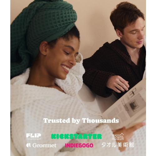 Luxury Organic Japanese Cotton Hotel & Spa Waffle Bathrobe for Men and Women (Kimono) medium *not hooded*