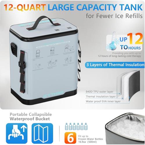 ICYTHRP Programmable Timer Cold Therapy Machine for Shoulder w/Quiet Pump