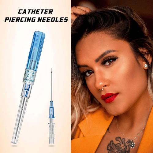 combofix Catheter Piercing Needles 6pcs 22G Gauge Catheter Piercing Needles IV Catheter Needles for Ear Nose Belly Piercing Disposable Piercing Needles…
