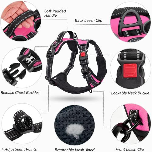 PoyPet No Pull Dog Harness Small with Front Clip & Neck Release Buckle