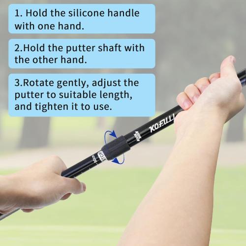 KOFULL 2 Pack Golf Putters for Men and Women Two Way Mini Golf Putter Adjustable Length Kids Putter for Right or Left Handed Suitable for Children, Teenagers, Adults
