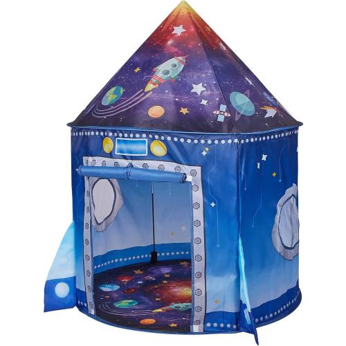 Kaivee Rocket Ship Space Pop Up Play Tent for Kids-Astronaut Pretend Playhouse Gift for 3-5 Year Old Girls Boys