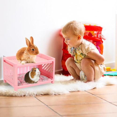 2 Pack..Grddaef Guinea Pig Bed, Small Animal Bunk Bed Guinea Pig Hideout Sleeping Bed for Chinchilla Hamster Rat
