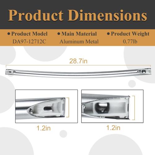 DA97-12712C Freezer Door Handle for Samsung Refrigerator Handle | Premium Quality Silver Freezer Handle Replaces PS4176693 AP5620417 DA97-11515C