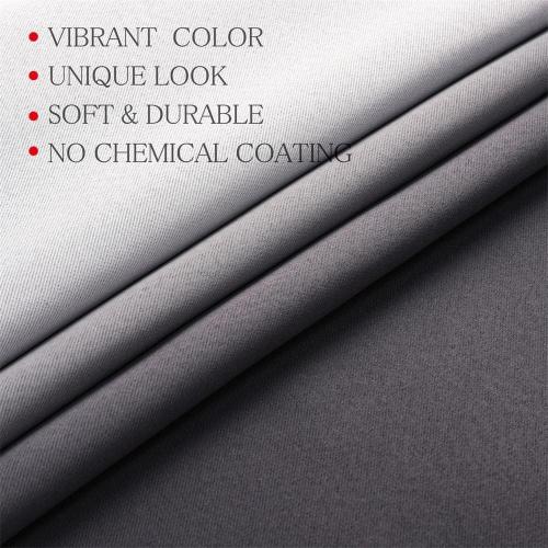 MIUCO Blackout Curtains & Drapes for Bedroom Living Room 84 Inches Long Grey and White Room Darkening Ombre Curtains Rod Pocket & Back Tab Curtains Thermal Insulated Light Blocking 2 Panels Set