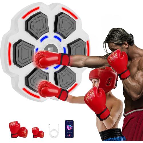 Music Boxing Machine for Kids, Wall Mounted Smart Boxing Equipment for Adults, Music Punching Machine for Home - missing charger