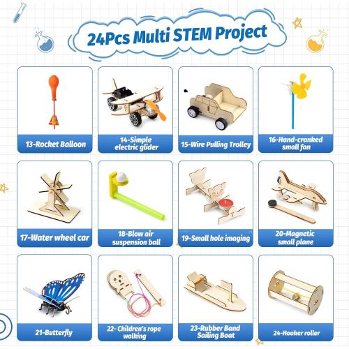24Pcs Christmas Advent Calendar 2025 Toy STEM Kit Countdown Advent Calendar Educational Science Kit Building Toys Surprise for Kids Boys Girls