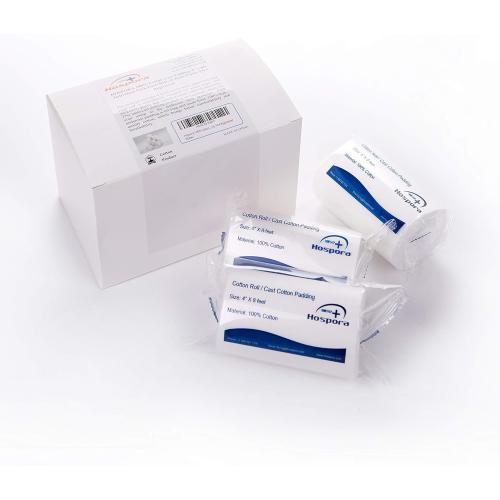 HOSPORA Medical Cotton Cast Padding Roll, 4 Inch x 8 feet, Individual Pack(Pack of 6)