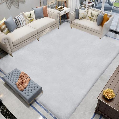 Latepis Area 6x9 Fluffy Grey Rugs Washable Faux Rabbit Fur Rug Large Fuzyy Shag Rugs for Living Room Plush Throw Bedroom Rug Shaggy Nursery Home Decor