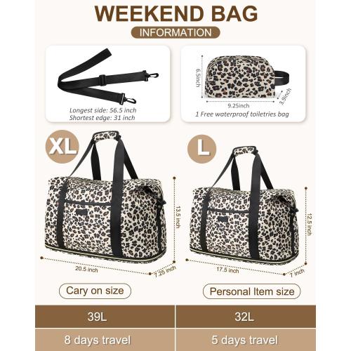 Expandable Travel Duffle Bags Weekender Overnight Bags for Women Men Hospital Bag for Women Labor Delivery with Toiletry Bag Waterproof