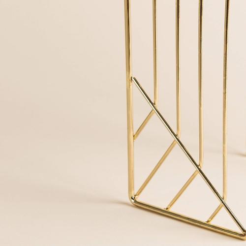 U Brands Metal Letter Sorter, Desktop Accessory, Vena Collection, Gold