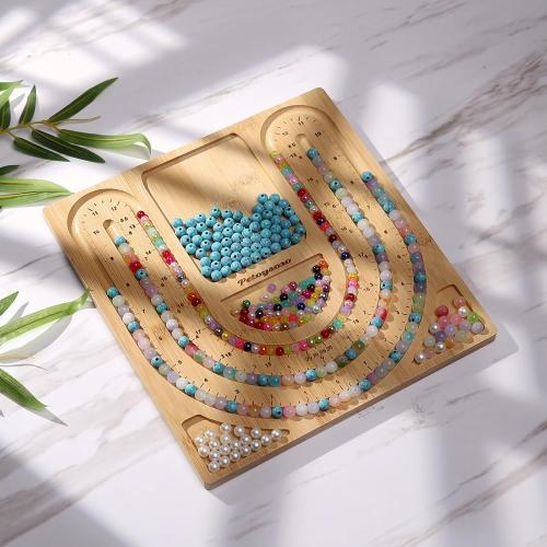 Petoysoso Bamboo Bead Board for Jewelry Making - Necklace and Bracelet Beading Board - Jewelry Making Supplies