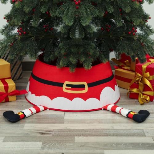 Beautiful Festival Tree Base Cover in Sequined Front for Christmas Decoration