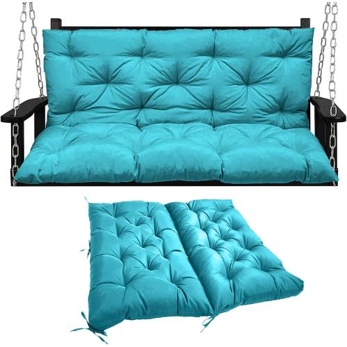 Swing Replacement Seat Cushions, 2-3 Seater Bench Cushions for Outdoor Furnitur with Backrest, Garden Recliner Seat Cushions Waterproof Sofa Pads