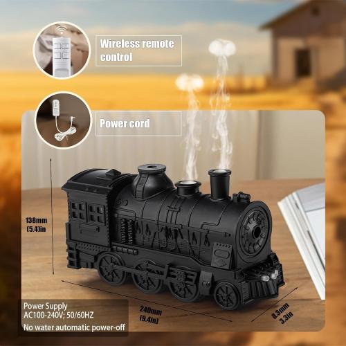Train Diffusers for Essential Oils,300ml Magic Train Diffuser, Large Room Remote Control Aromatherapy Diffuser, Ultrasonic Cool Mist Humidifier Auto Off for Office Bedroom