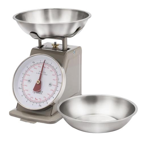 MARLIZ Retro Kitchen Scale 4.4Lb/2Kg with 2 Bowls | Mechanical Dial | Vintage Design | Pesa para alimentos | Bascula de cocina