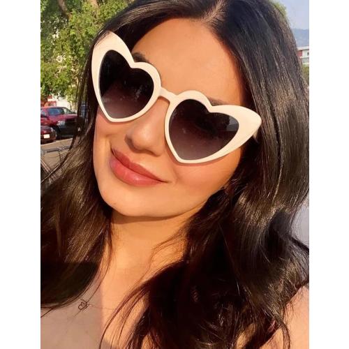 Women Fashion Heart Sunglasses 12 Pack Heart Shaped Sunglasses for Women Vintage Love Cat Eye Retro Glasses
