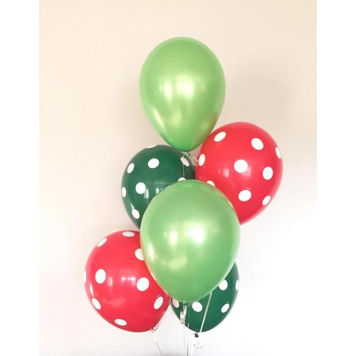 Red Green Gold Balloons 55 Pcs Xmas Balloon Red Pearl Light Green Golden Latex Party Balloons Polka Dot Balloon for Merry Christmas Ugly Sweater Friendsmas New Year Holiday Birthday Party Decor