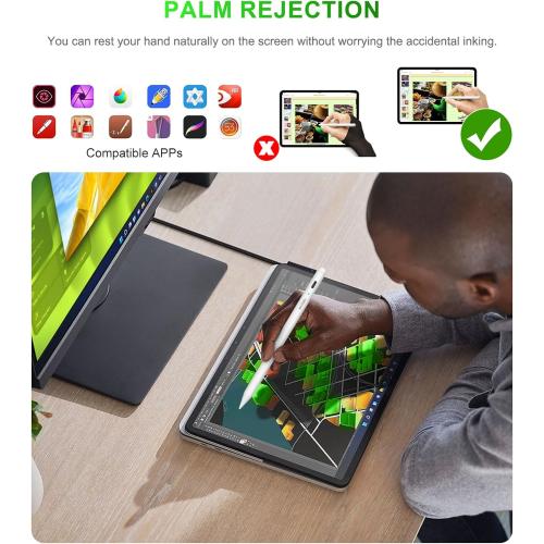 Stylus Pen for iPad 2018-2025: HATOKU 15 Mins Fast Charging Pencil Pro for iPad with Tilt Sensitivity Palm Rejection - Pen for iPad Air 3 4 5 M2 M3- Pro 11 12.9 M4 - Mini 5 6-6 7 8 9 10 11th Gen