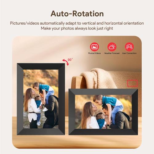 Uhale Digital Picture Frame, 10.1-inch High Definition Touch Screen, 16GB Memory, Digital Photo Frame with Automatic Rotation Feature