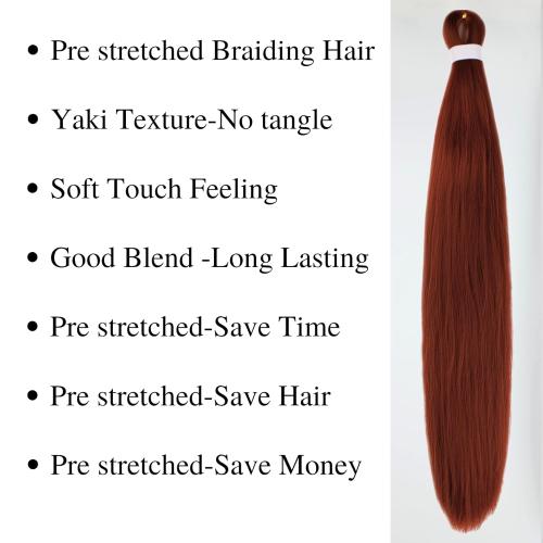 Boho Braiding Hair Pre stretched Ginger 350 Curly Braiding Hair Extensions Deep Wave Crochet Boho Braids Prestretched Synthetic Hypoallergenic Ez Braid Knotless